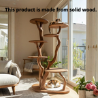 Wood Cat Tree Tower, Large Cat, Home Decor