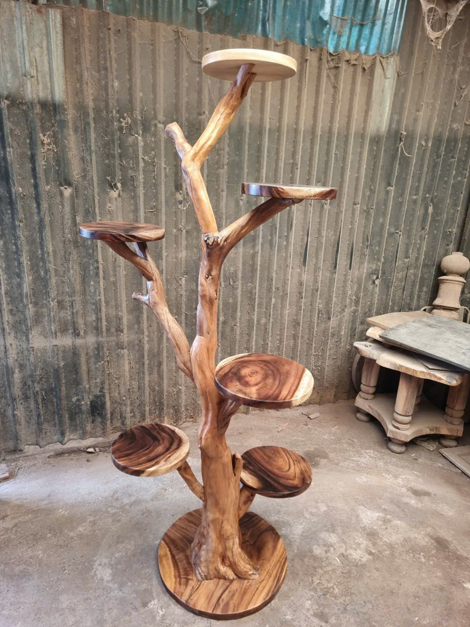 Wood Cat Climbing Tower Home Decor Wooden Style