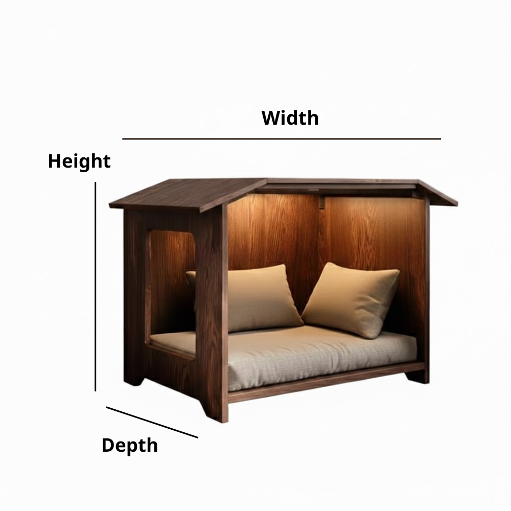 Wood Pet Crate Side Table – Indoor Dog or Cat House Furniture Secondary image