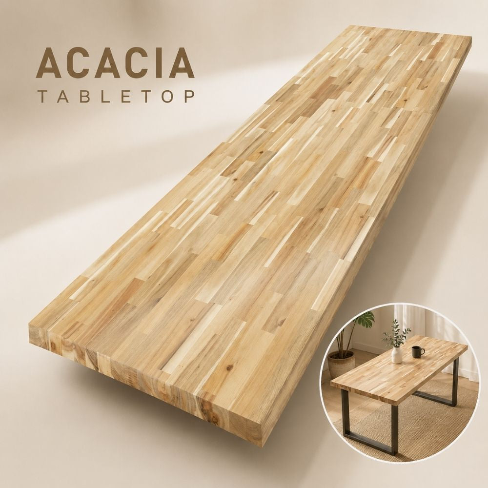 Acacia Solid Wood Tabletop – Butcher Block Countertop for DIY Desk, Workbench & Kitchen Island Main image
