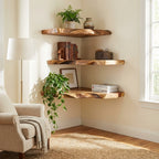 Cat Corner Floating Shelf, Wood Wall Mounted Cat Shelf Decor