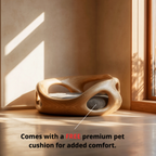Wood Bed Cat Furniture, Unique Decor, Natural Bed