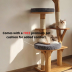 Solid Wood Cat Tower, Designer Cat Tree Furniture for Modern Homes