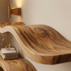 Natural Wood Cat Shelf, Indoor Cat Furniture for Home Decor