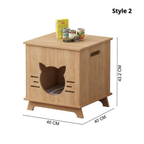 Wooden Cat House, Indoor Pet Furniture for Modern Homes