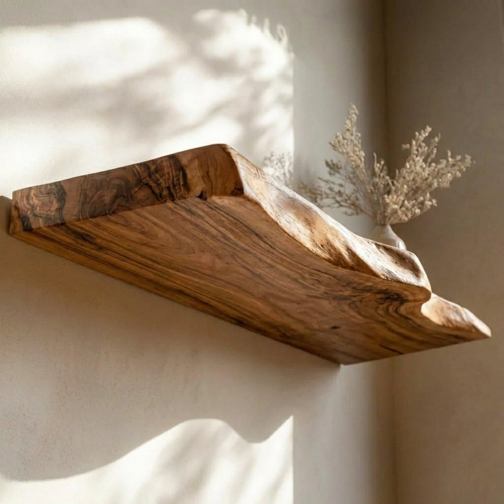 Live Edge Cat Floating Shelf, Cat Furnitur Home Decor
