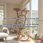 Wood Cat Tree Tower, Large Cat, Home Decor