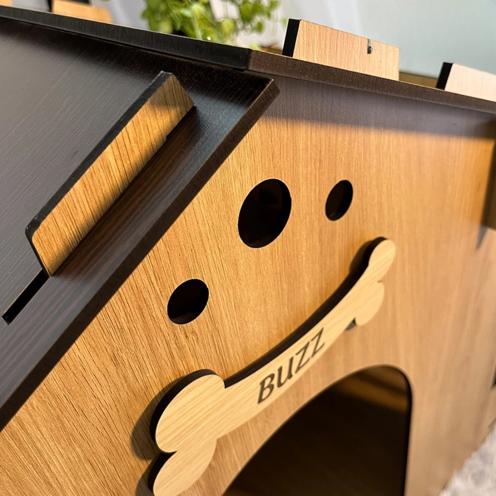 Wooden Dog House, Indoor Pet Furniture for Modern Homes