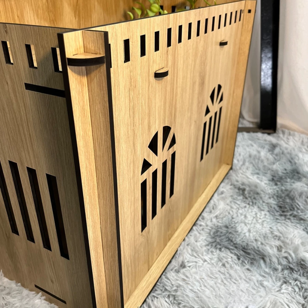 Wooden Dog House, Indoor Pet Furniture for Modern Homes