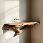 Solid Wood Cat Wall Shelf, Natural Cat Furniture for Home Decor