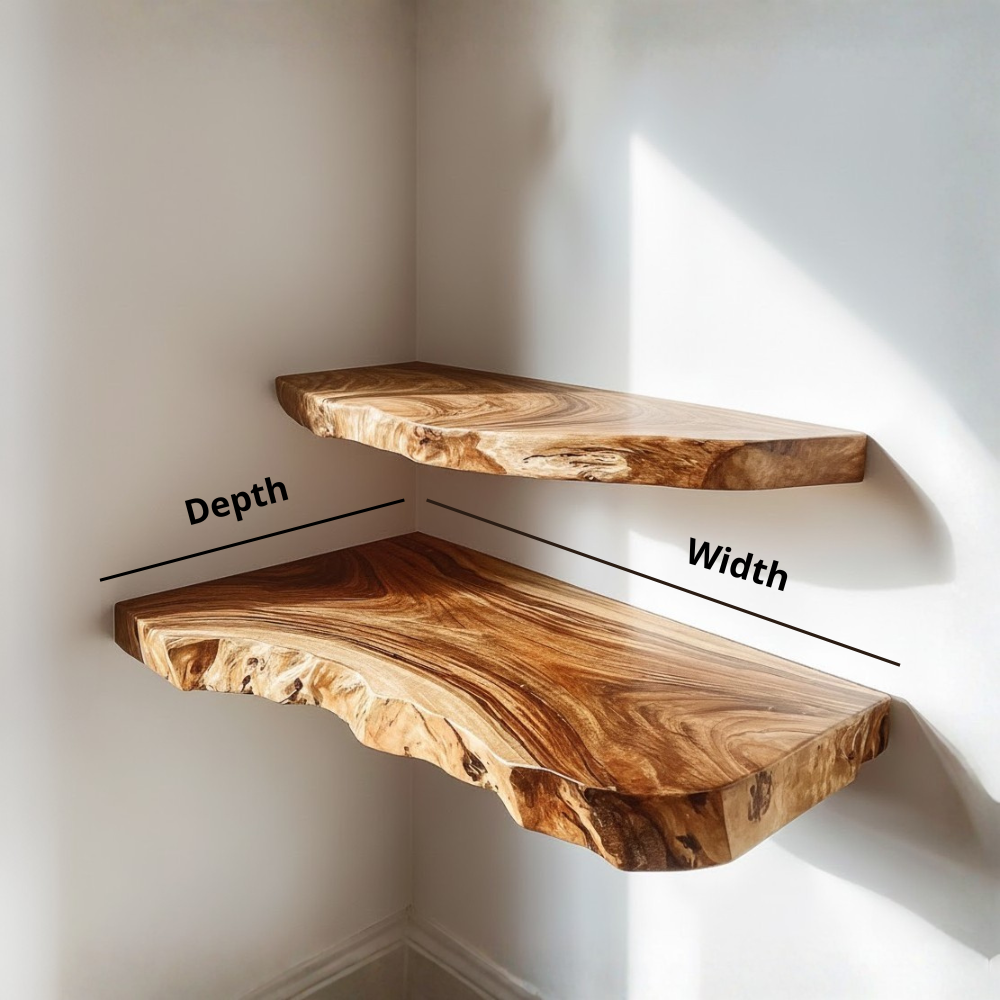 Live Edge Cat Wall Shelf, Natural Wood Cat Furniture for Modern Home Decor