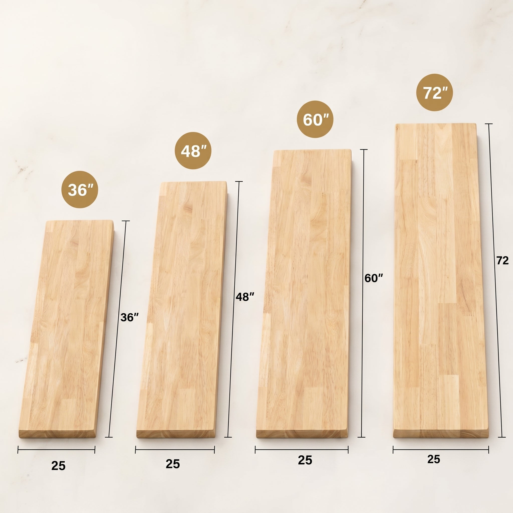 Natural Solid Wood Butcher Block Countertop – DIY Kitchen Counter, Desk & Workbench Top