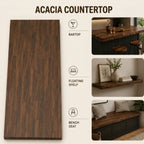 Solid Acacia Wood Countertop – Butcher Block Table Top for Desk, Workbench & Dining Table