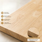 Solid Hevea Wood Butcher Block Table Top – DIY Countertop for Office Desk, Workbench & Kitchen