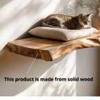 Live Edge Cat Floating Shelf, Cat Furnitur Home Decor
