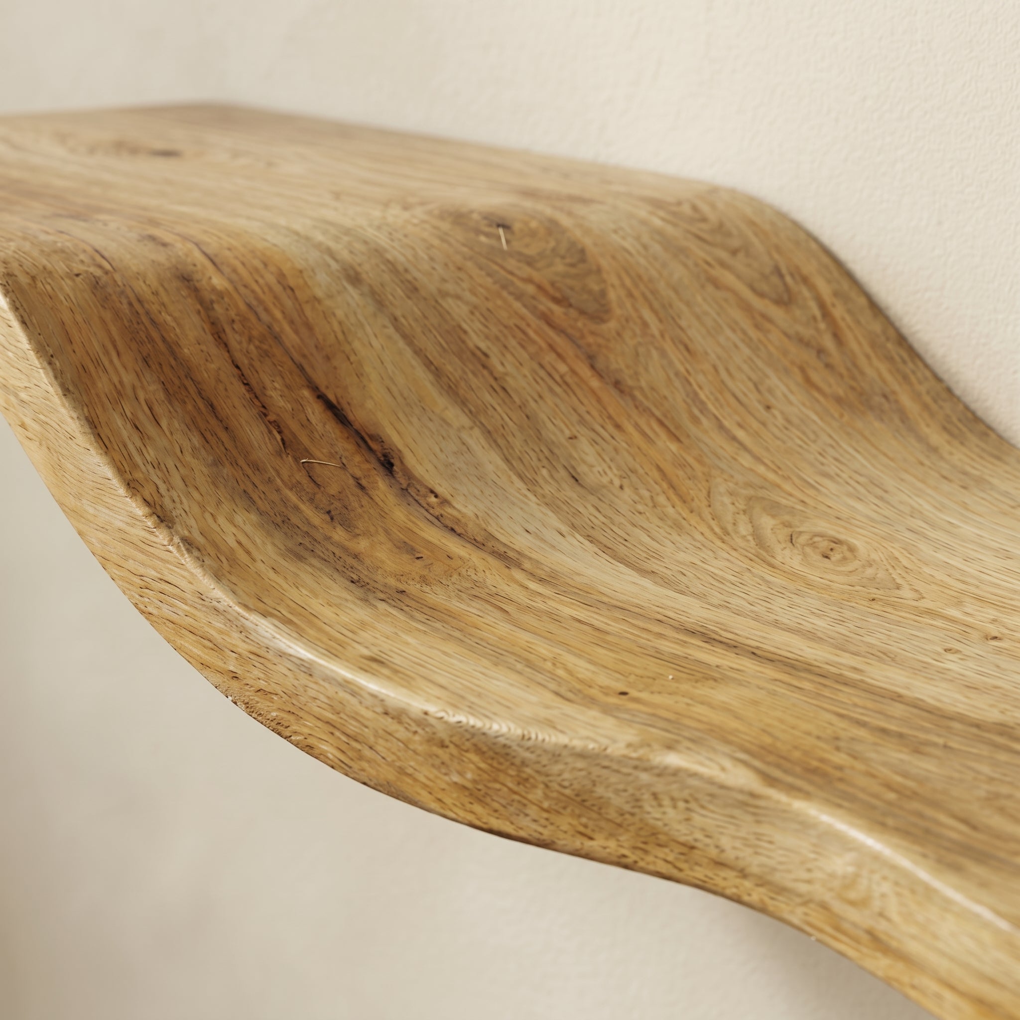 Wooden Wavy Floating Shelf, Solid Wood, Handmade Shelf Home Decor