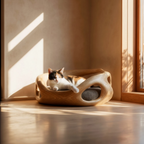Wood Bed Cat Furniture, Unique Decor, Natural Bed