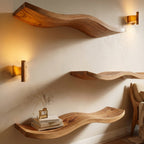 Natural Wood Cat Shelf, Indoor Cat Furniture for Home Decor