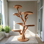 Wood Cat Climbing Tower Home Decor Wooden Style
