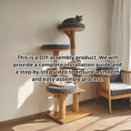 Solid Wood Cat Tower, Designer Cat Tree Furniture for Modern Homes