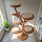 Wood Cat Climbing Tower Home Decor Wooden Style