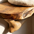Solid Wood Cat Wall Shelf, Natural Cat Furniture for Home Decor