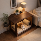 Wood Pet Crate Side Table – Indoor Dog or Cat House Furniture